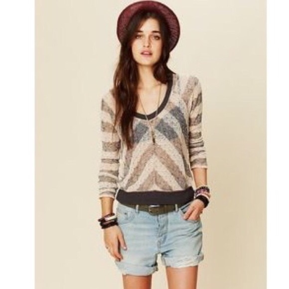 Free People Sweaters - Free People Chevron Open-Knit Sweater